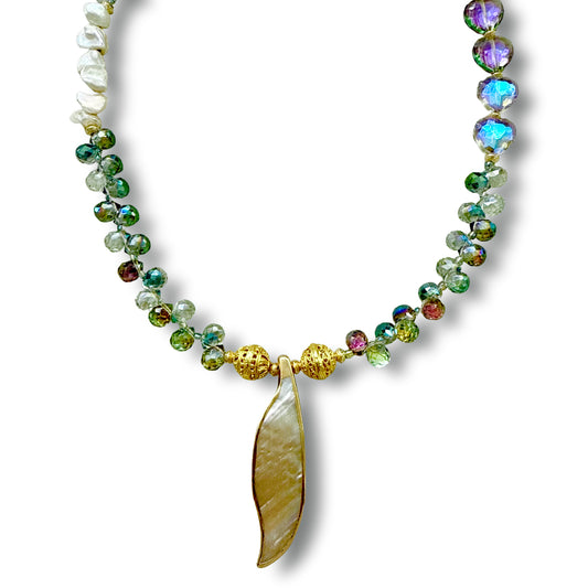 Iridescent Crystal Necklace