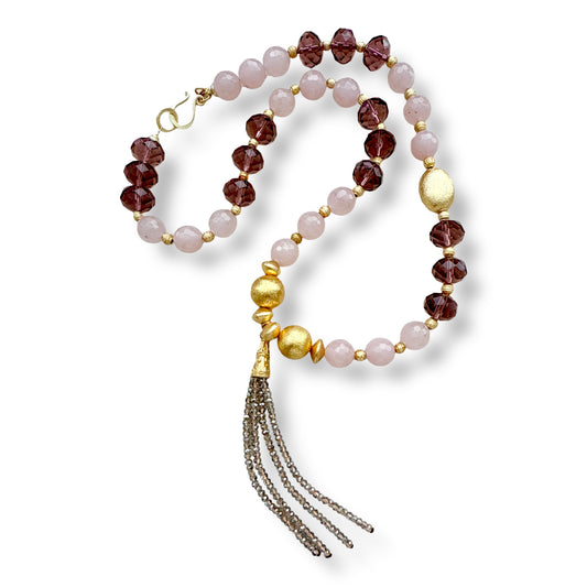 Rose Crystal Necklace