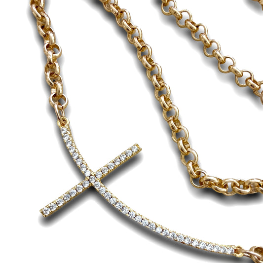 Crystal Cross Necklace