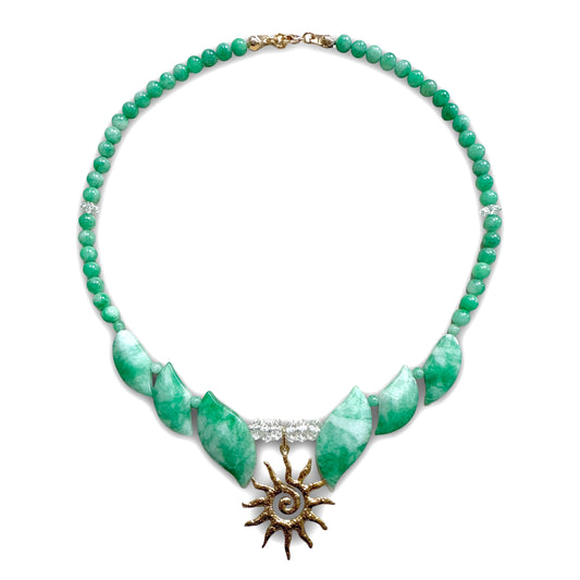 Jade Sun Necklace - Clear