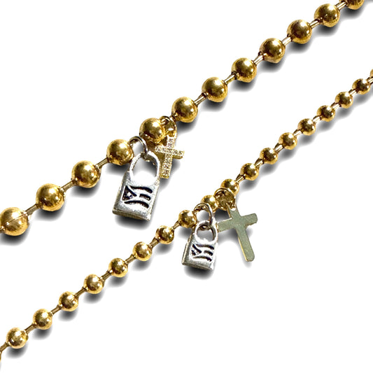 Blessed Cross Puerto Rico Ball Bracelet