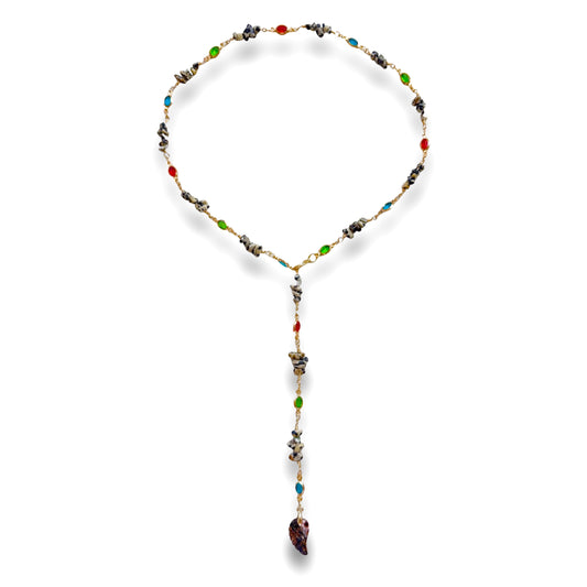 Angel Wing Blessing Necklace - Rhondonite