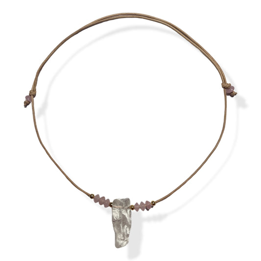 Clear Quartz Adjustable Necklace