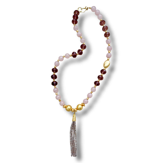 Rose Crystal Necklace