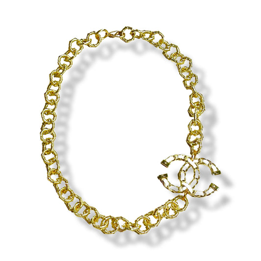 Vintage CC Asymmetric Re-Worked Necklace