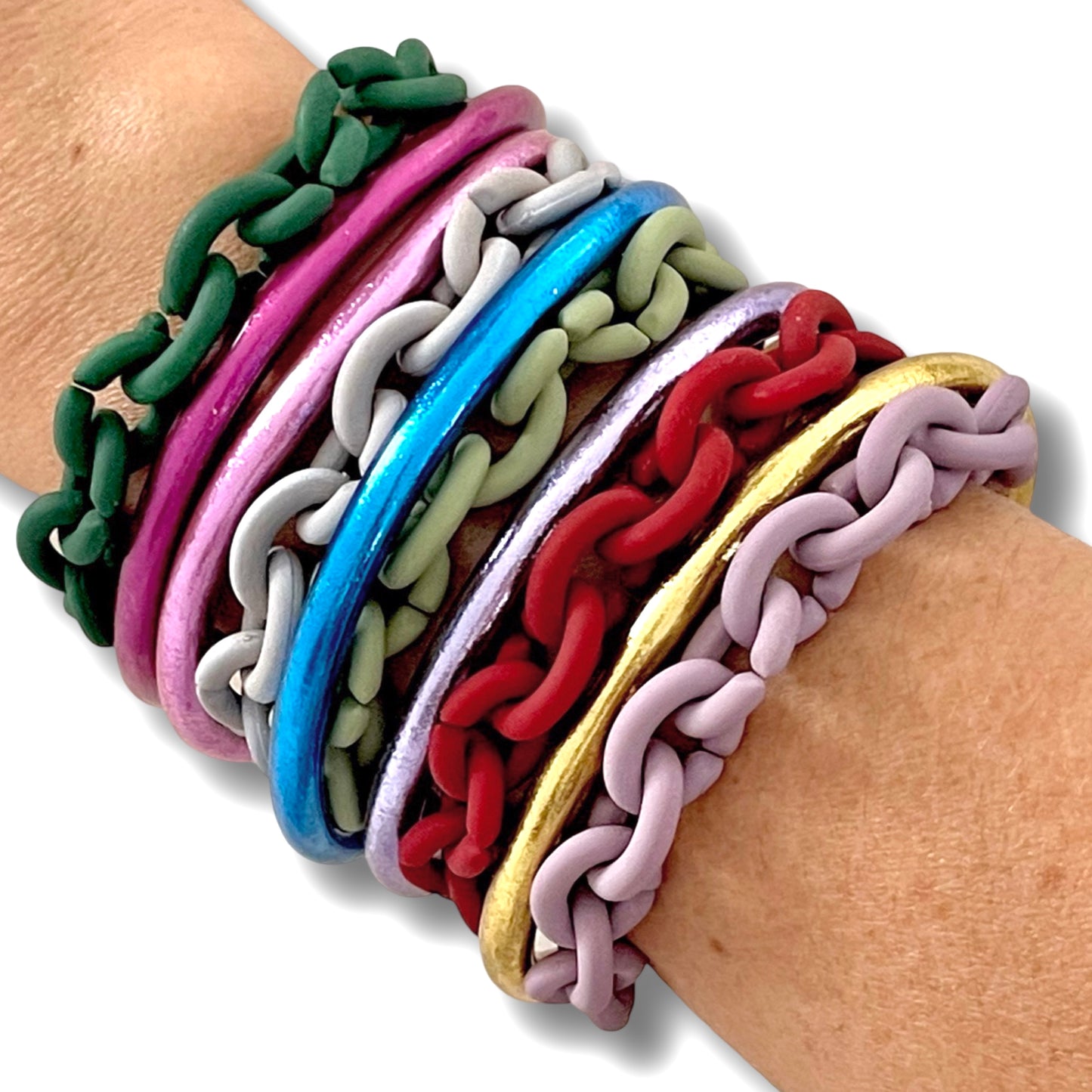 Bless & Weather Resistant Link Bracelet Stack - Set of 10
