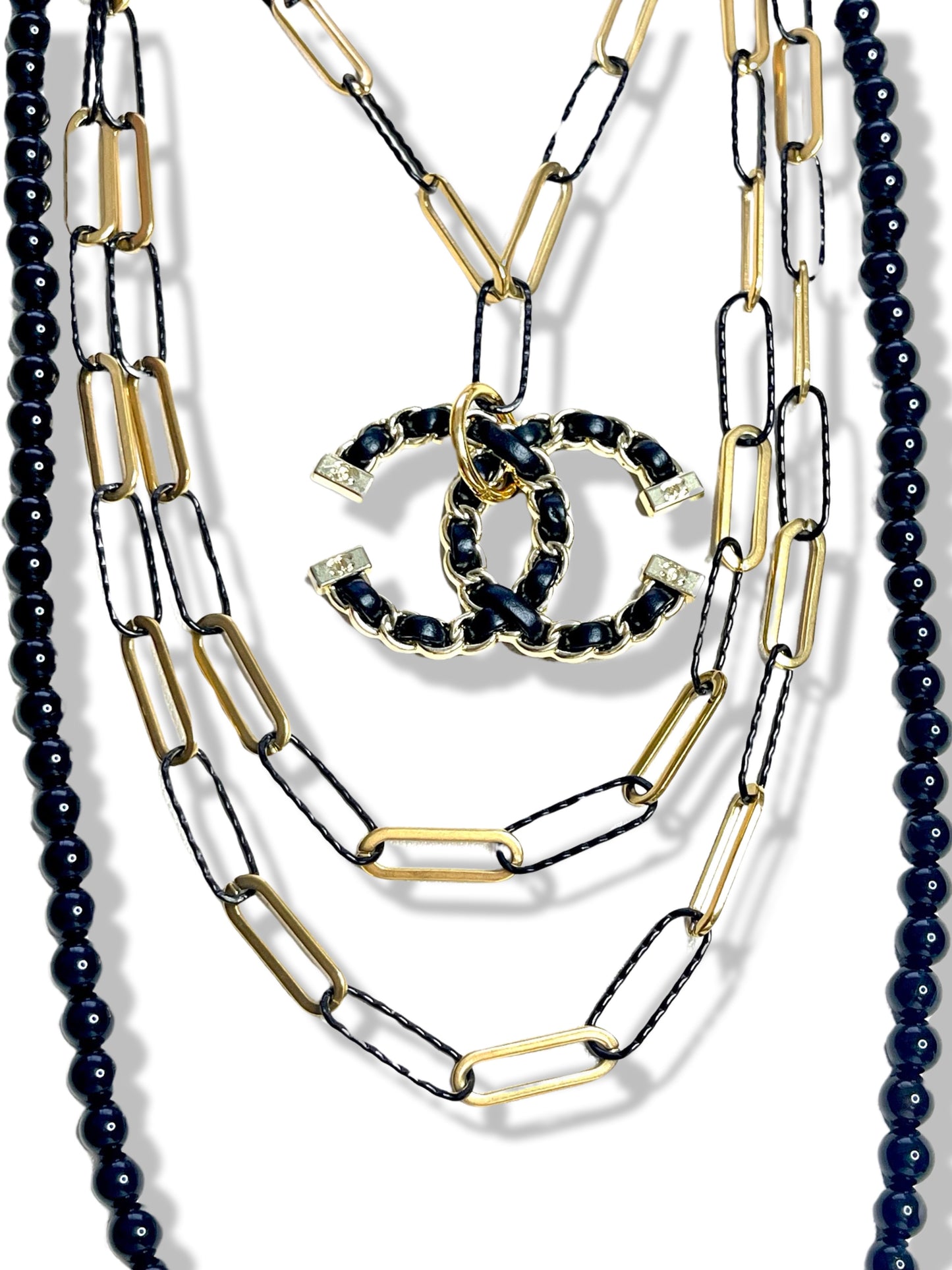 Vintage CC Layering Re-Worked Layering Necklace