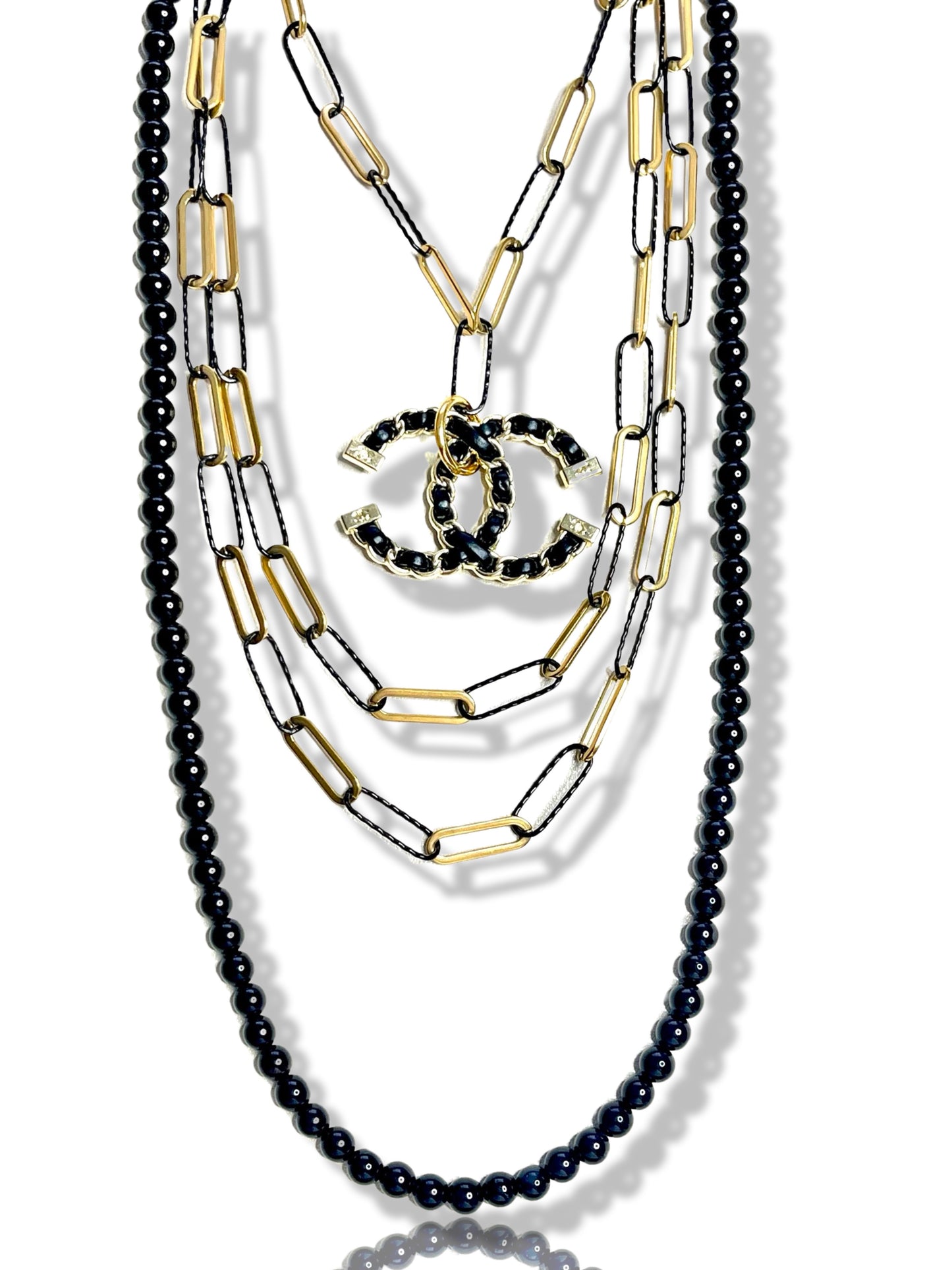 Vintage CC Layering Re-Worked Layering Necklace