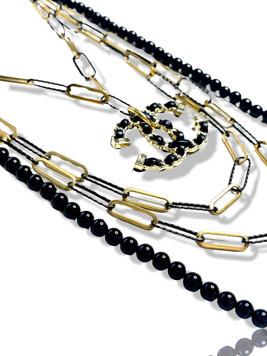 Vintage CC Layering Re-Worked Layering Necklace