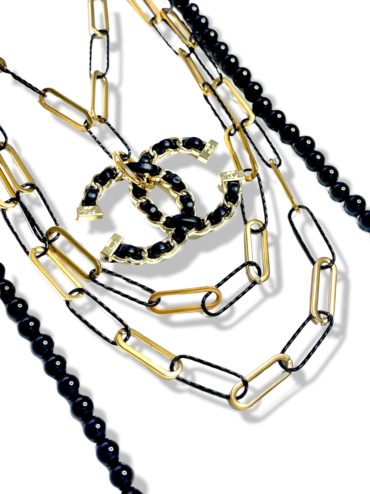 Vintage CC Layering Re-Worked Layering Necklace