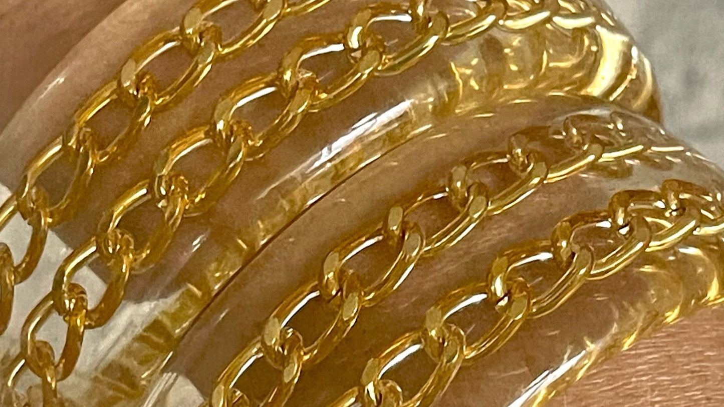 Clear Resin Chain Bangle