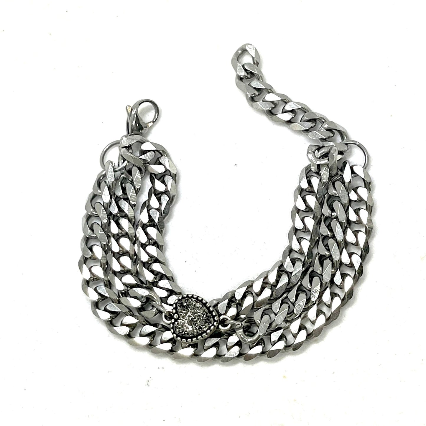 Charcoal Pyrite Multi Bracelet