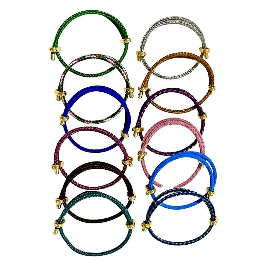 Braided Wire Colored Bracelet Set