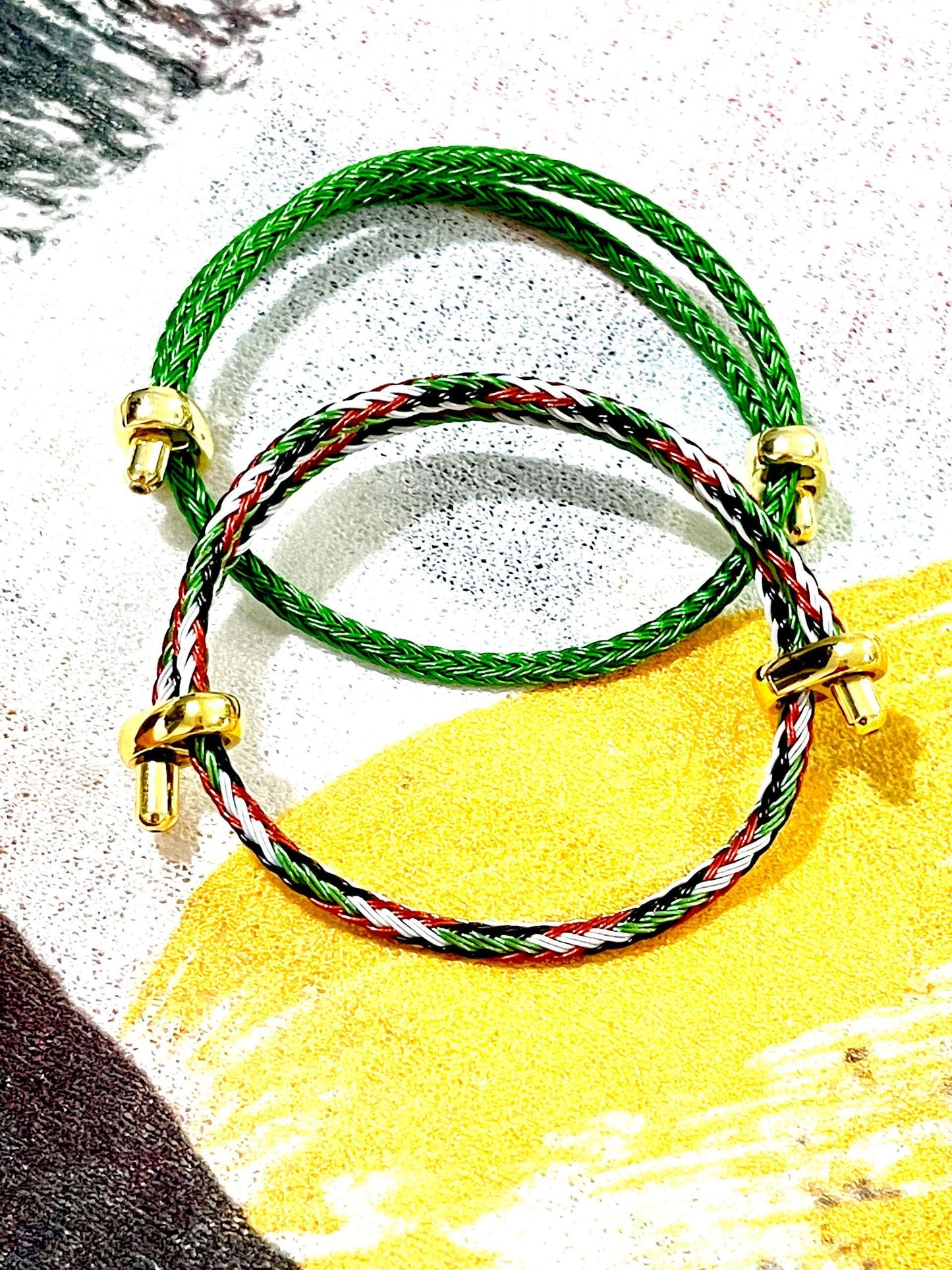 Braided Wire Colored Bracelet Set