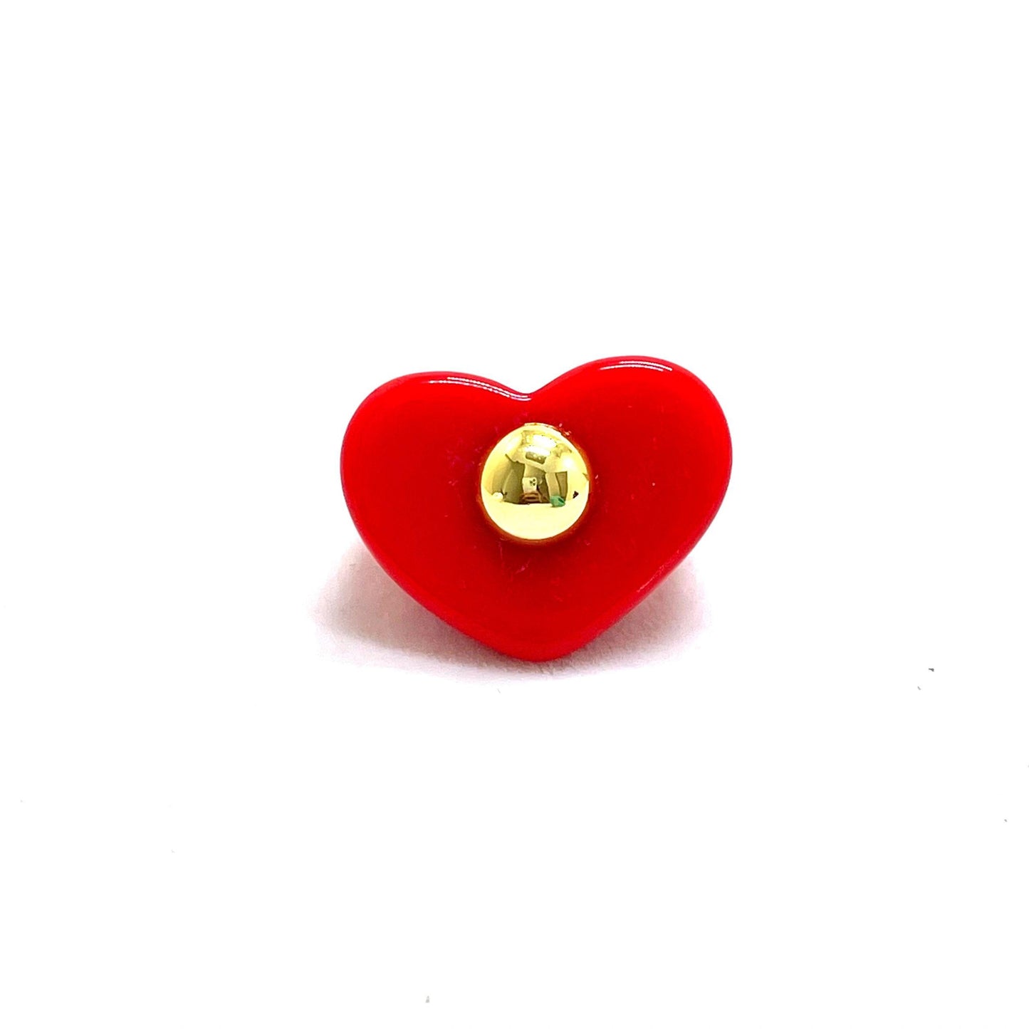 Acrylic Heart Vintage Rings