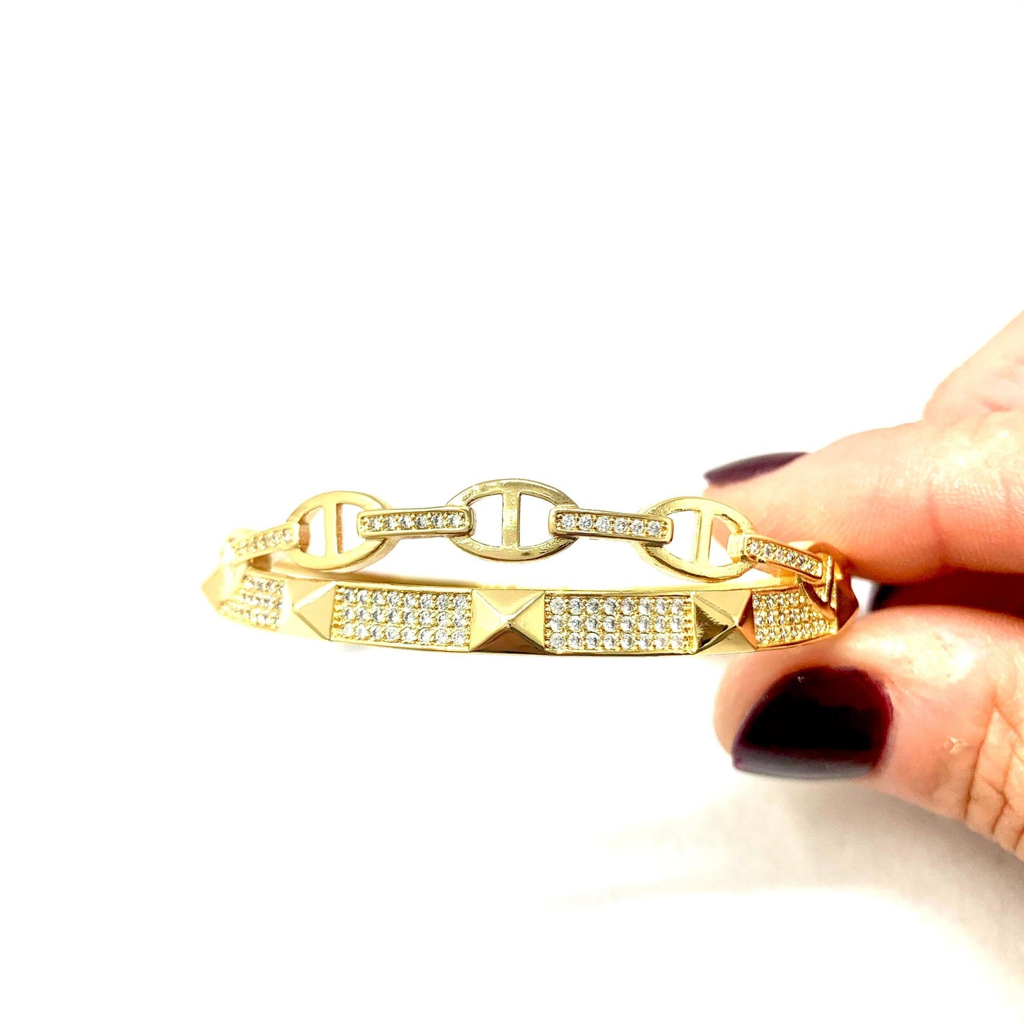Golden Zirconia Bangle