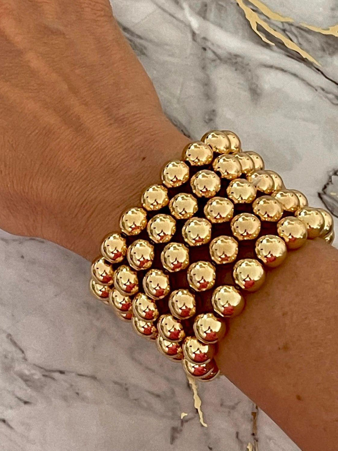 Gold Balls Elastic Bracelet