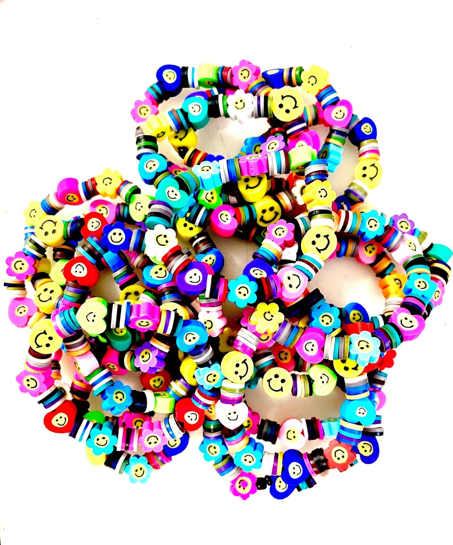 Smiley Kids Elastic Bracelets
