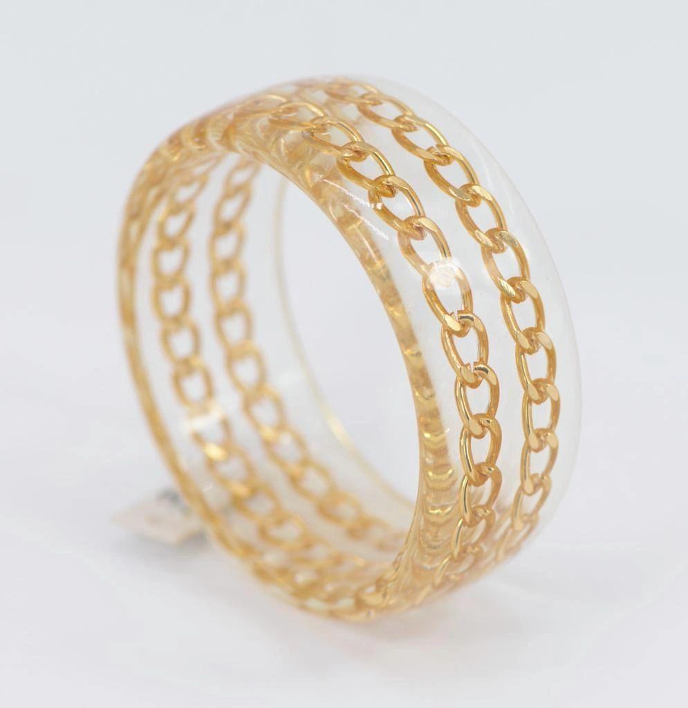 Clear Resin Chain Bangle