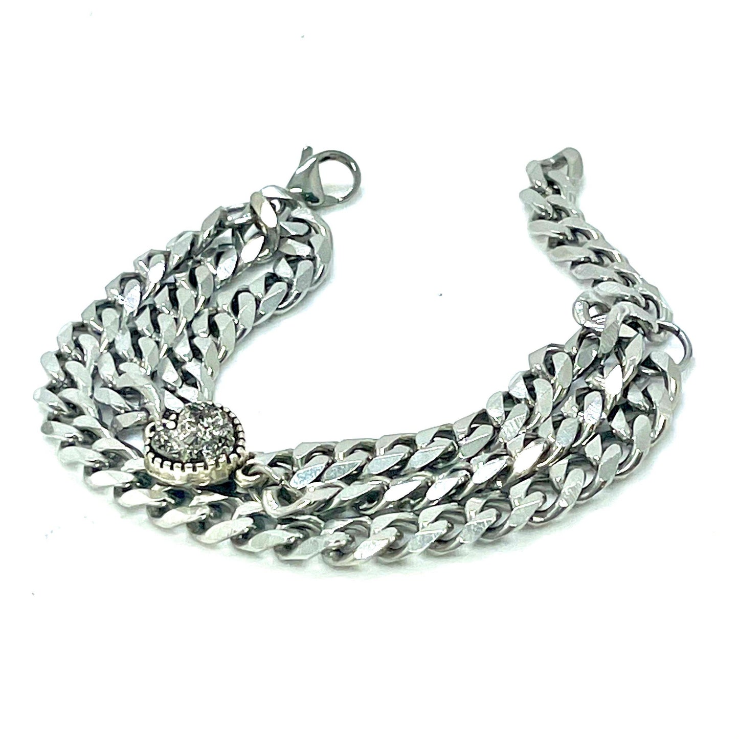 Charcoal Pyrite Multi Bracelet