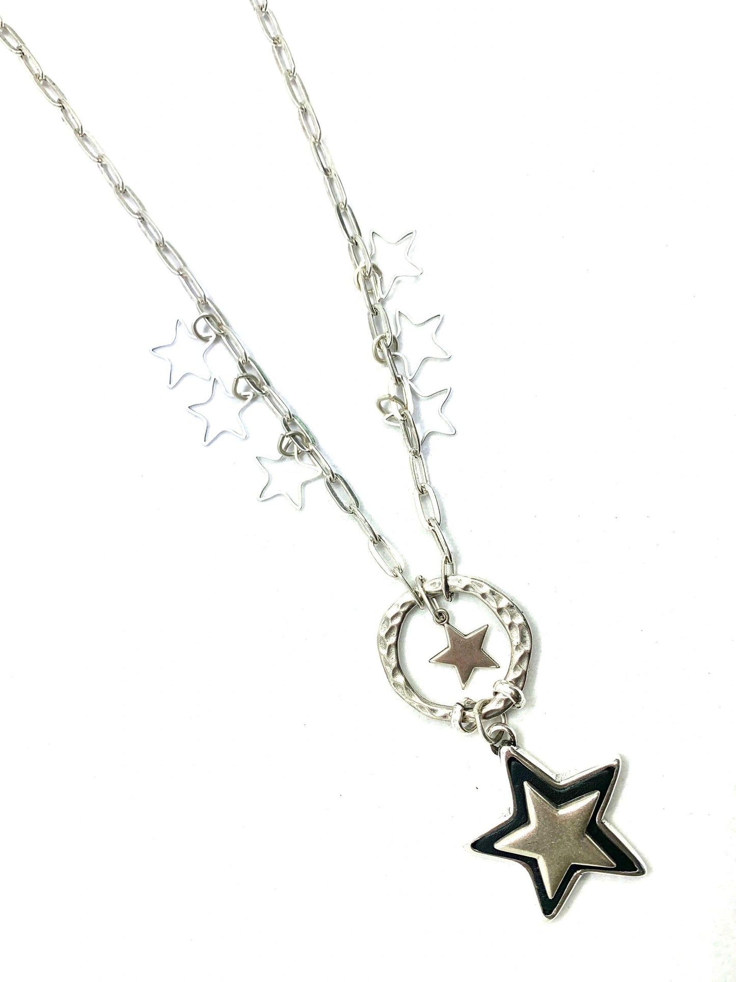 Coolskin Silver Stars Long Necklace