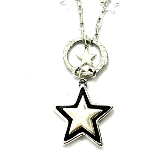 Coolskin Silver Stars Long Necklace