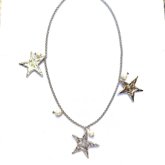 Tra-La-Rá Pearled Stars Long Necklace