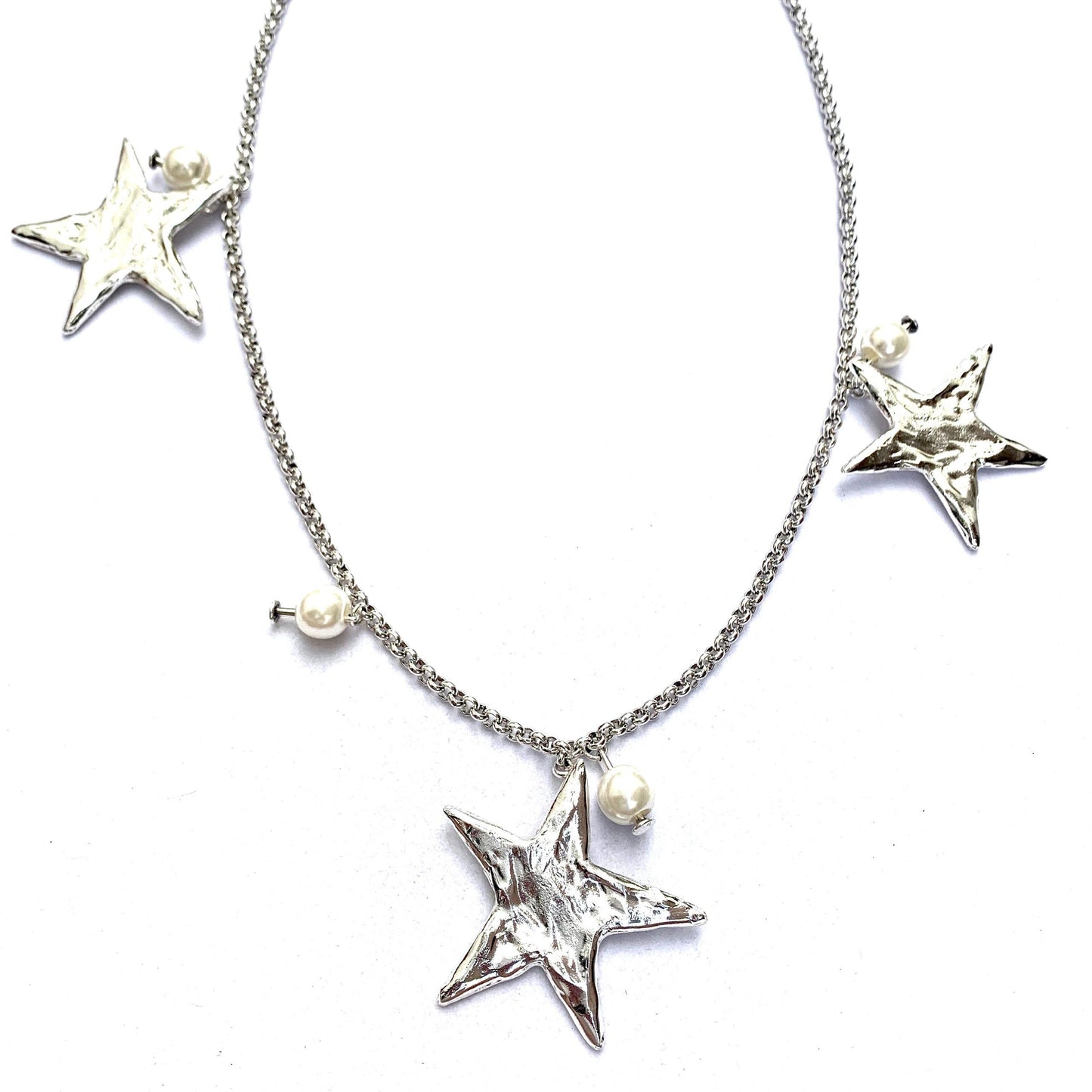 Tra-La-Rá Pearled Stars Long Necklace