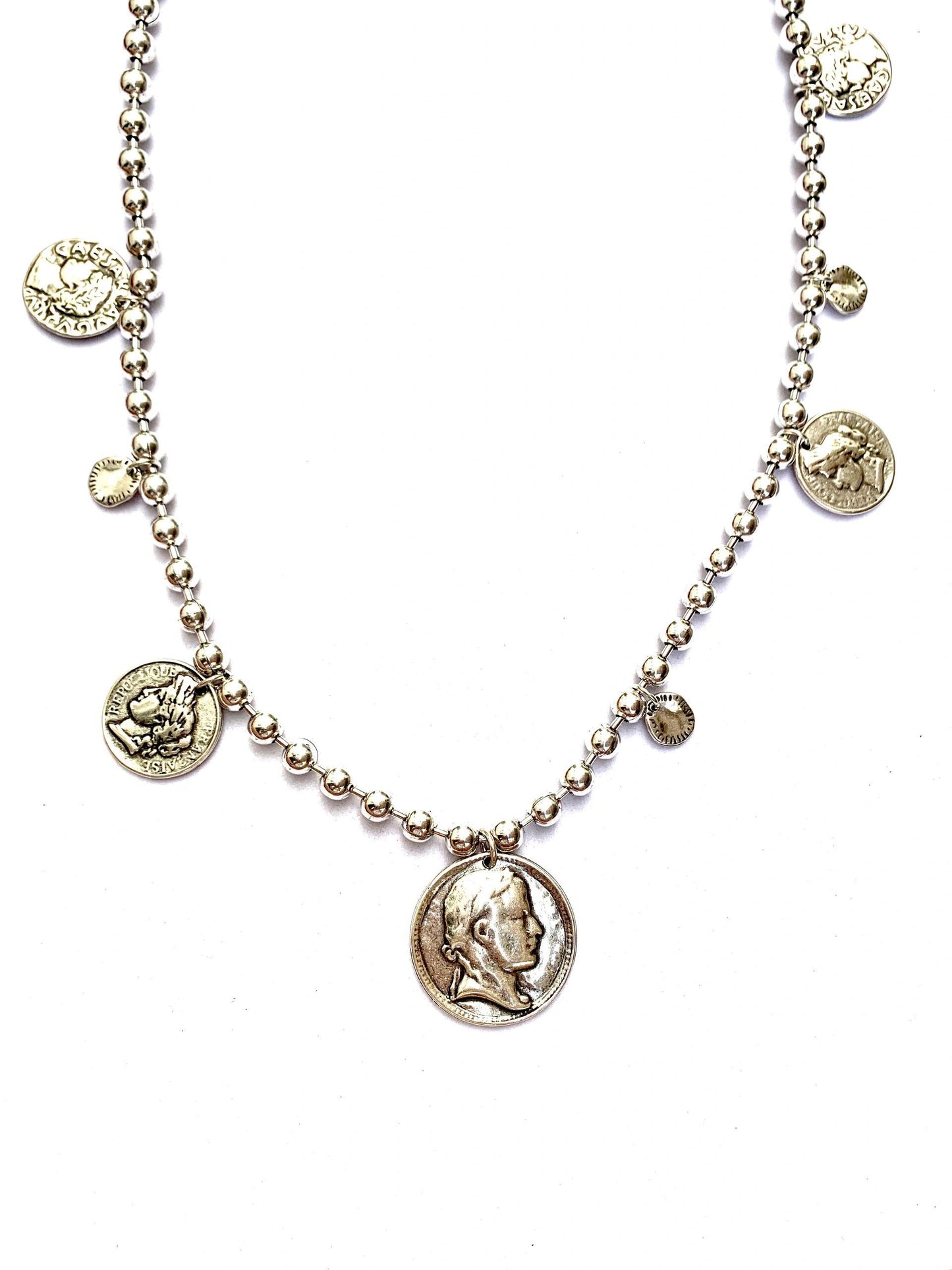 Tra-La-Rá Coin Medals Long Necklace