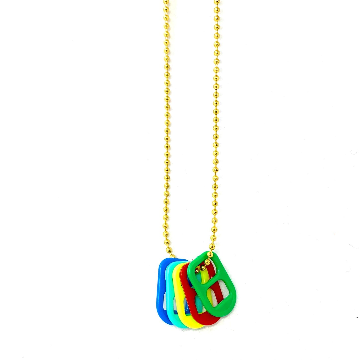 Mixed Colors Tab Necklace