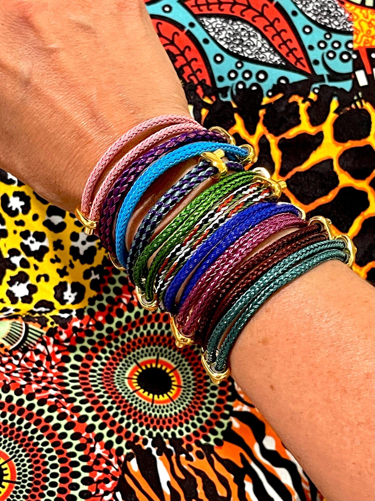 Braided Wire Colored Bracelet Set