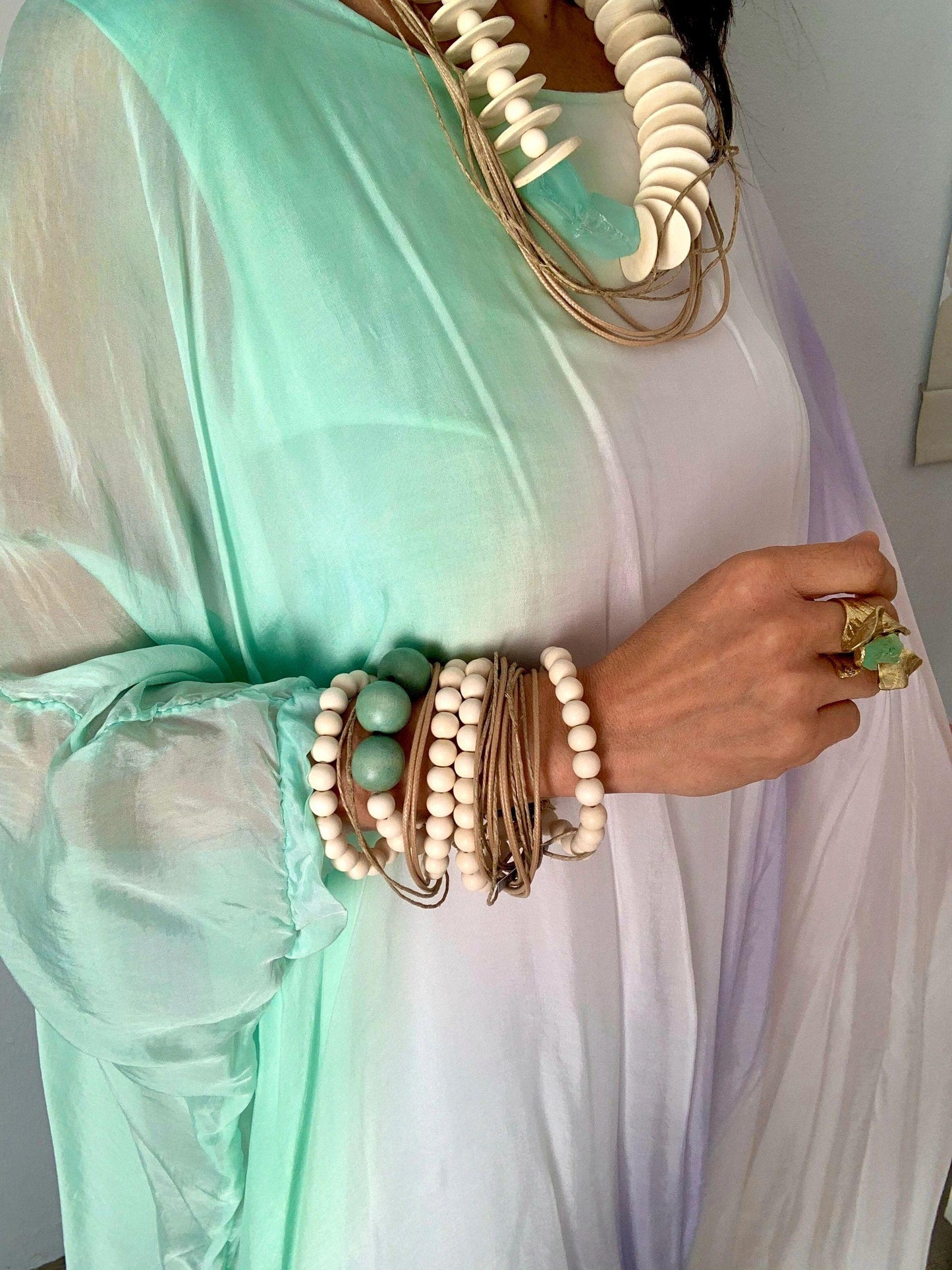 Natural Coconut Afrostyle Greek Designer Bracelet