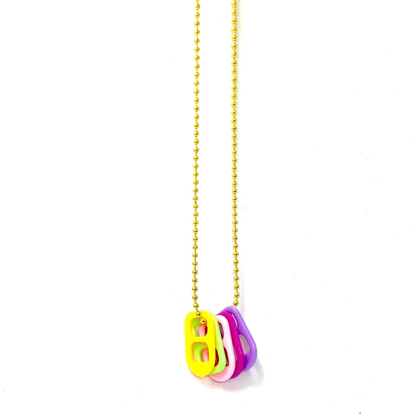 Mixed Colors Tab Necklace