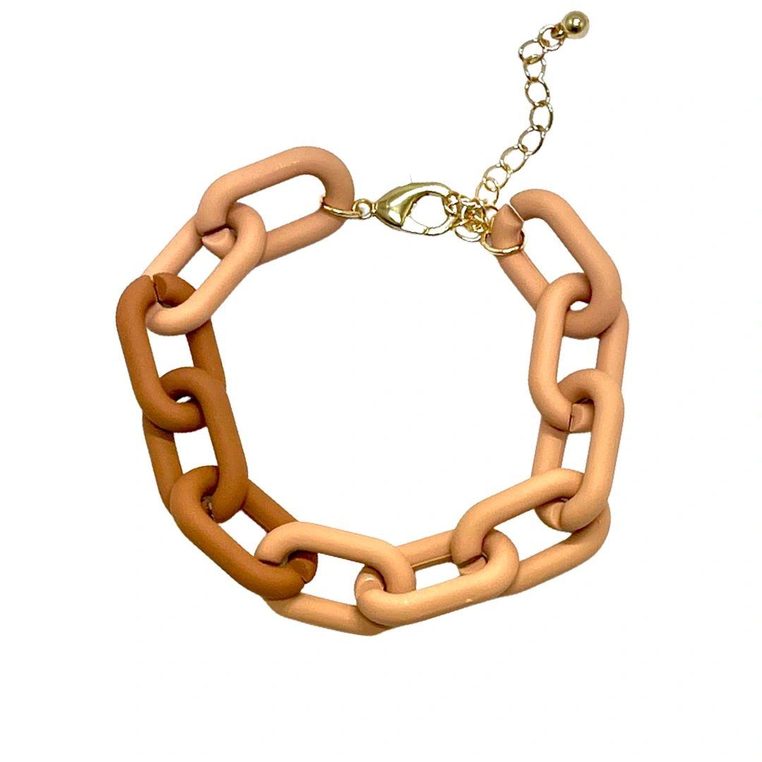 Bulky Links Colored Bracelet - Fall Spring Edition