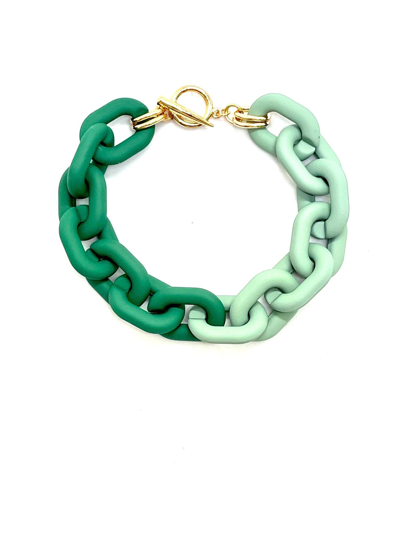 Bulky Links Colored Bracelet - Fall Spring Edition