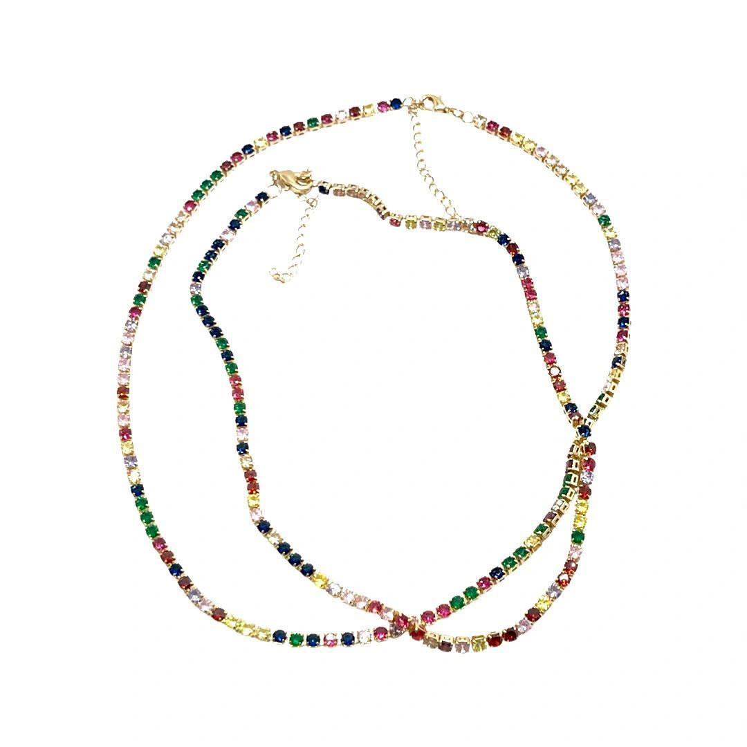 Multi-Color Zirconia Necklace