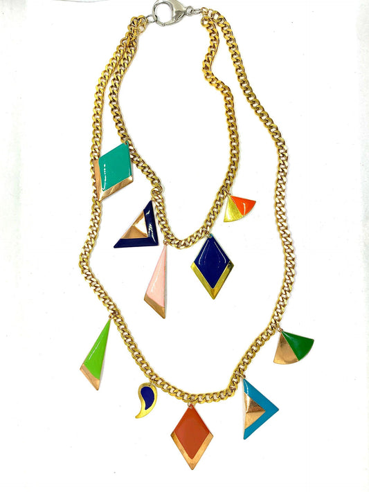 Geom Necklace - Double Charmed