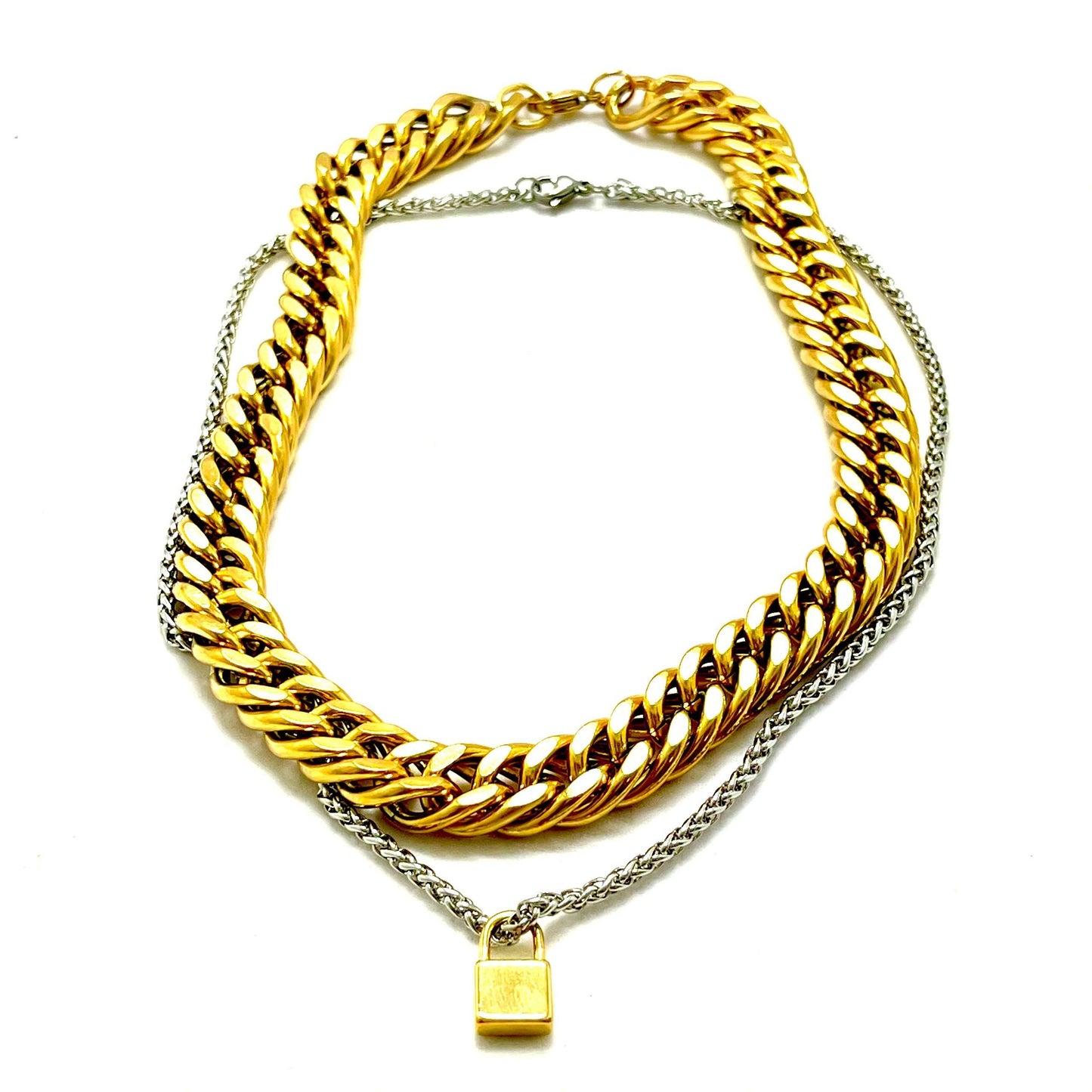 Golden Statement Padlock Mixed Set