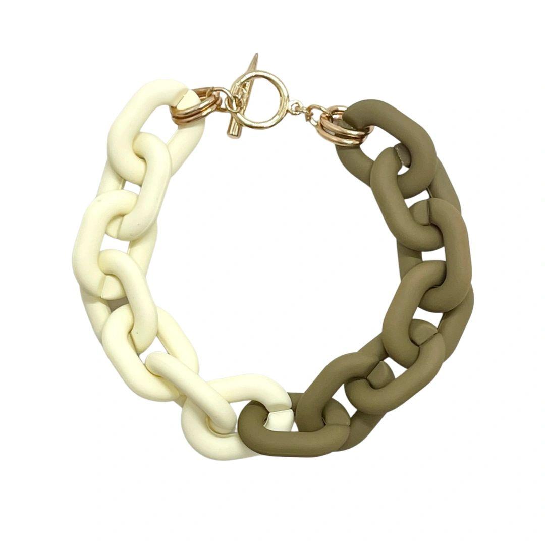 Bulky Links Colored Bracelet - Fall Spring Edition