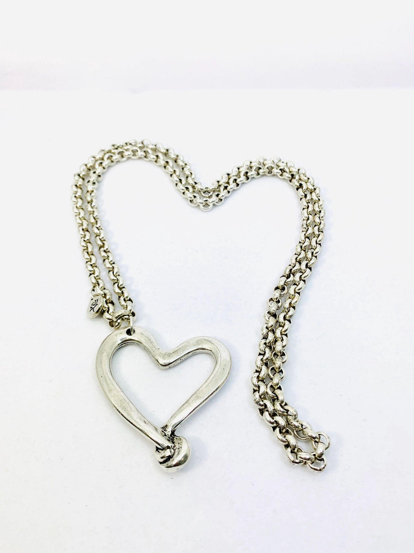 Triana Silver Heart Necklace
