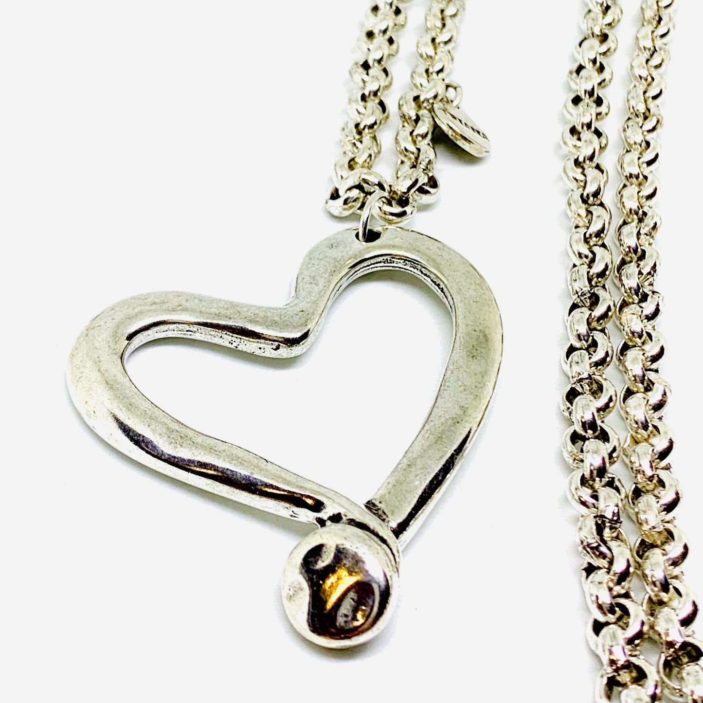 Triana Silver Heart Necklace