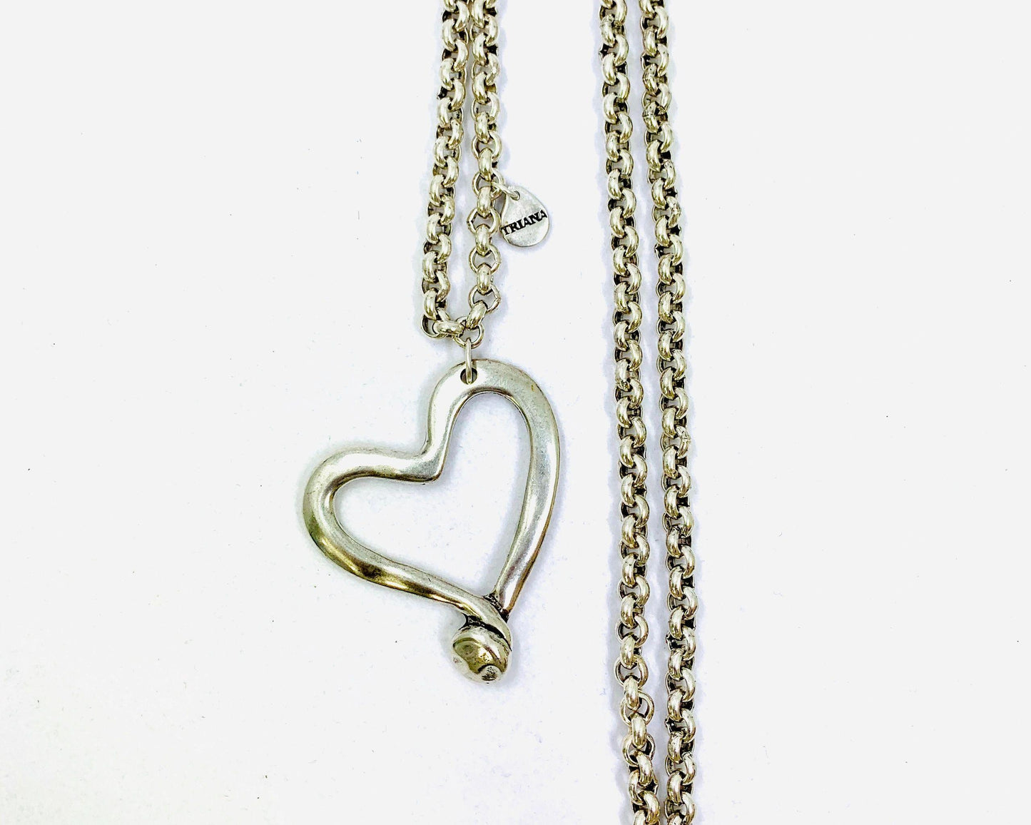 Triana Silver Heart Necklace