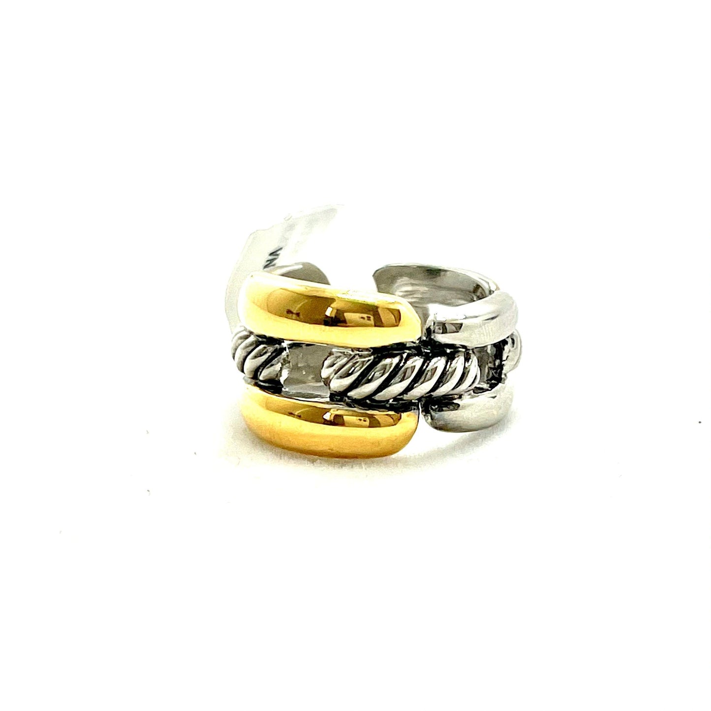 Cable Link Design Inspired Rings