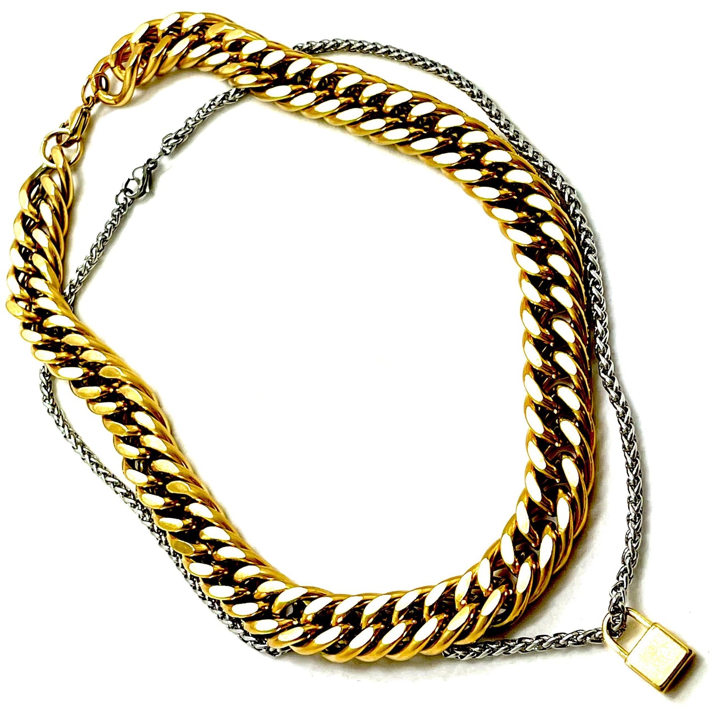 Golden Statement Padlock Mixed Set