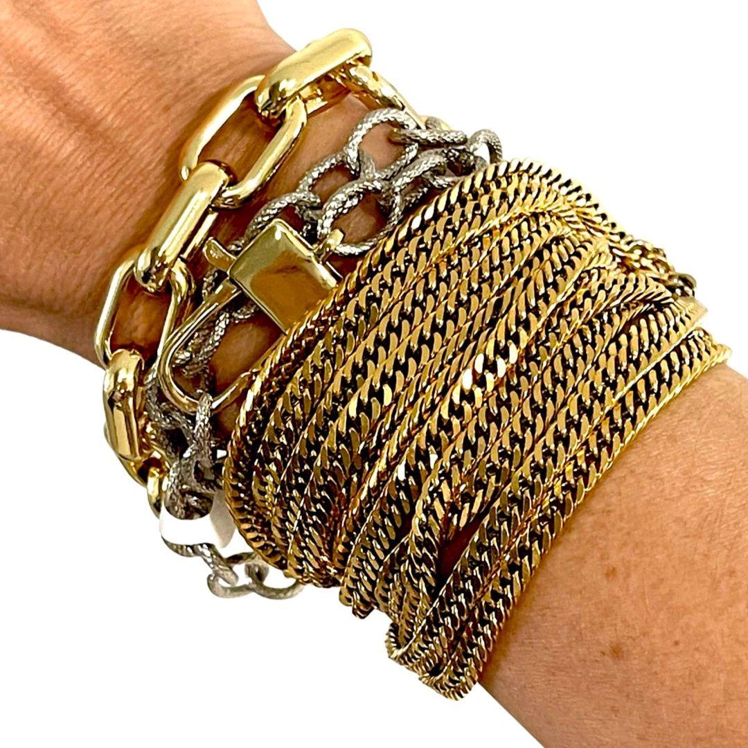 Moda District Golden Statement Bracelet - Stainless Steel