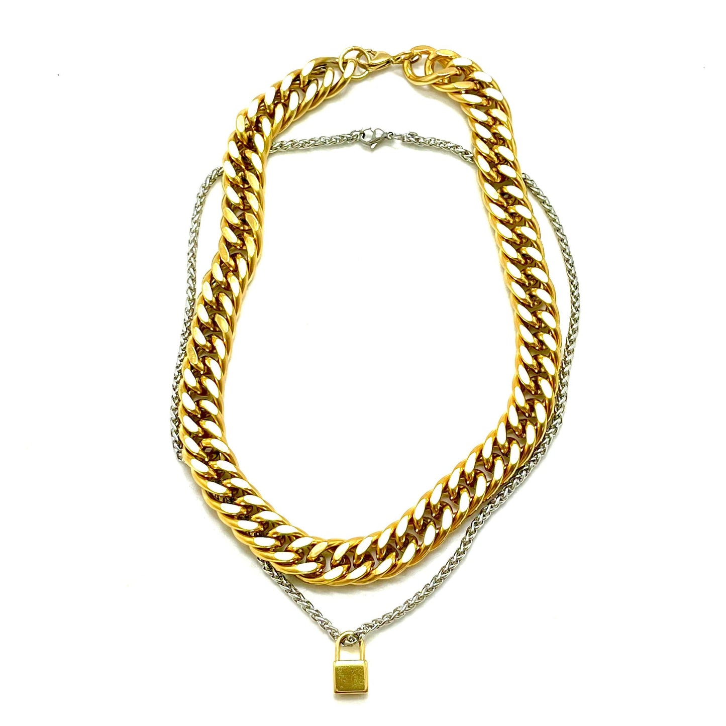 Golden Statement Padlock Mixed Set