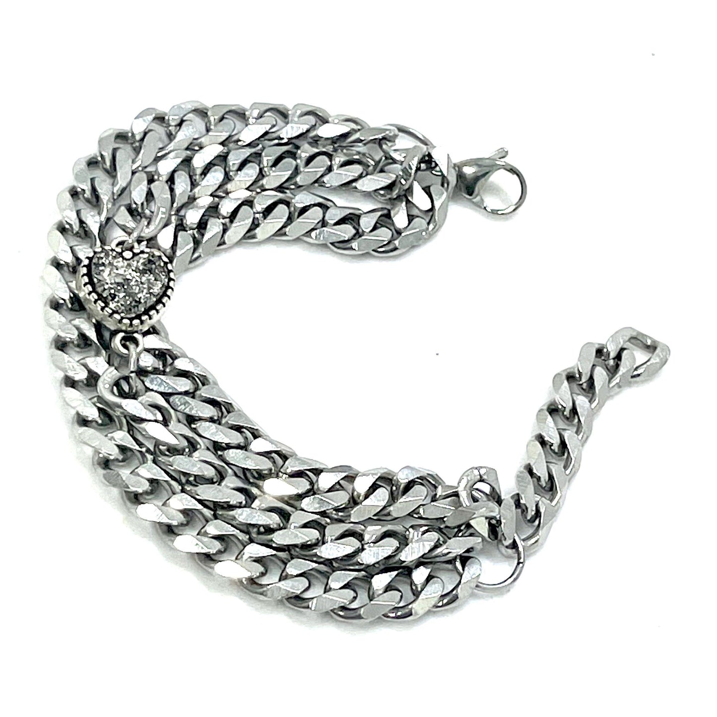 Charcoal Pyrite Multi Bracelet