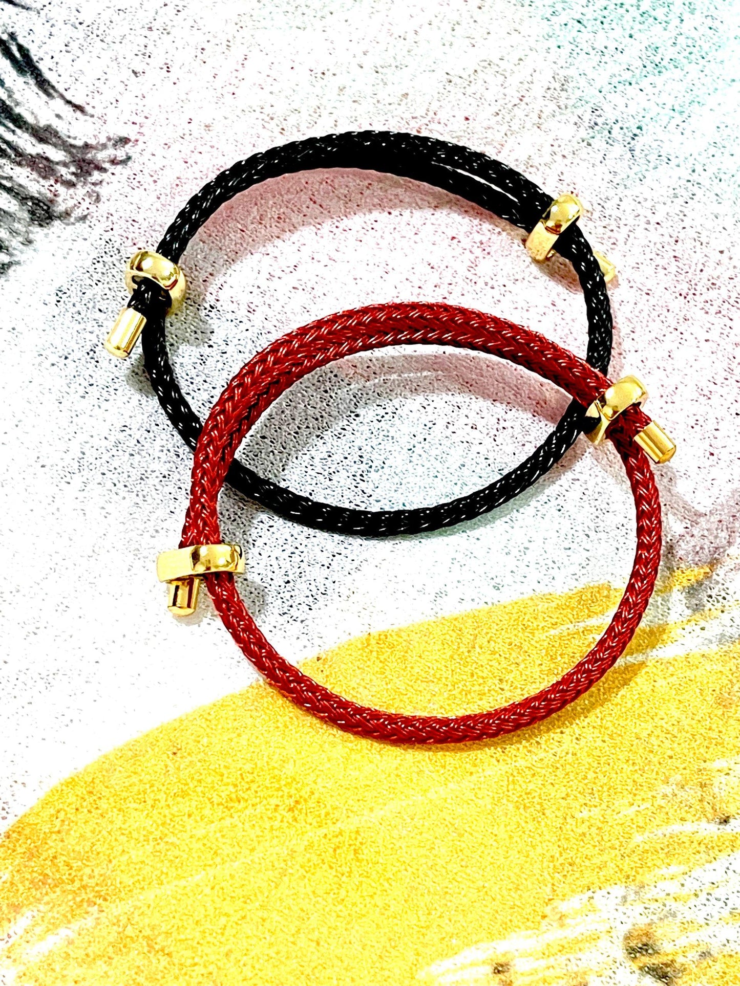 Braided Wire Colored Bracelet Set