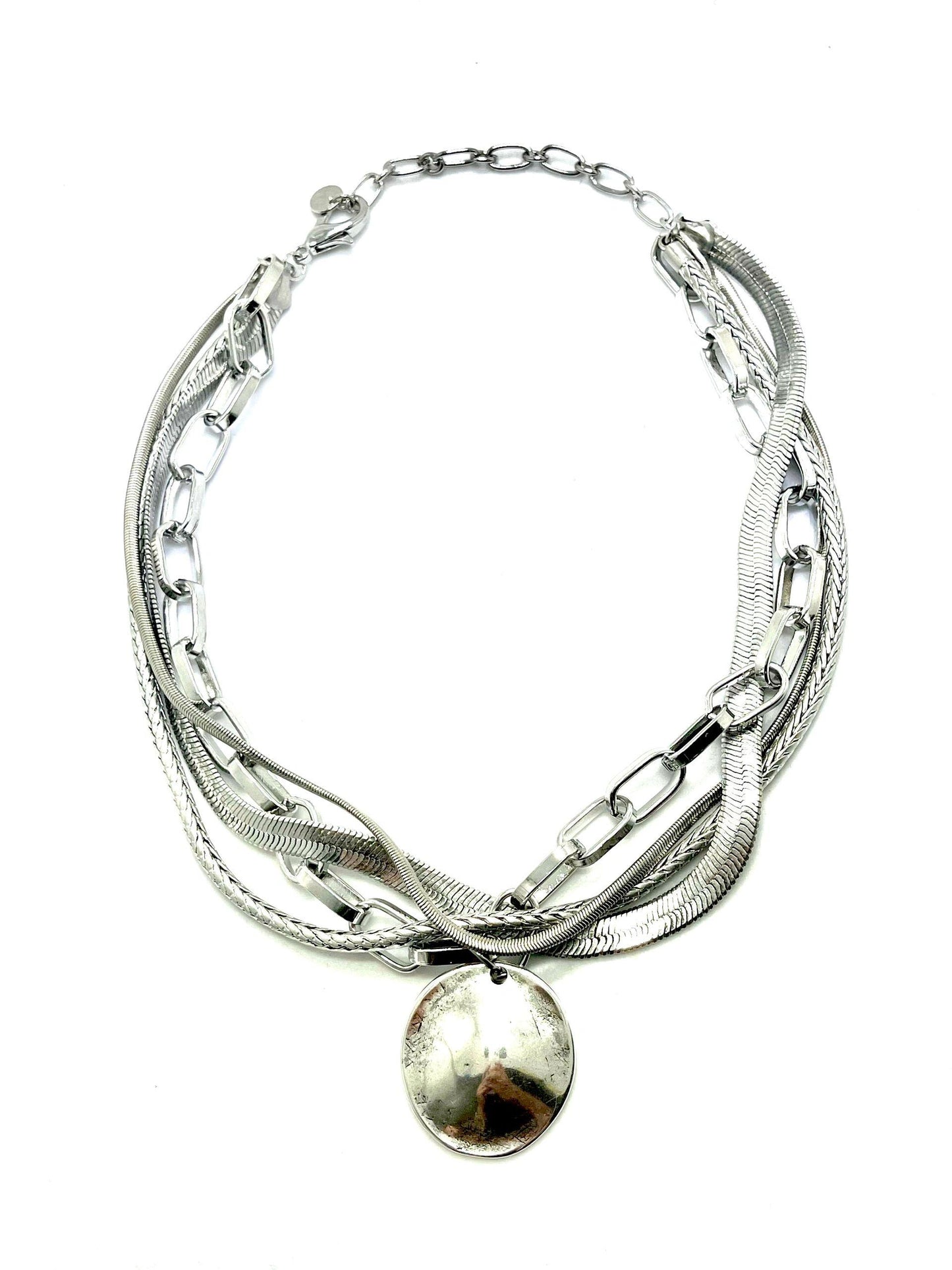 Silver Multi-Chain Necklace