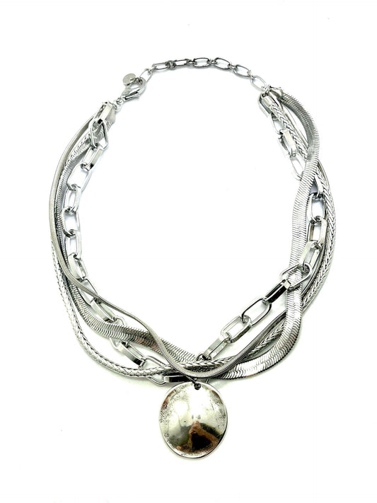 Silver Multi-Chain Necklace